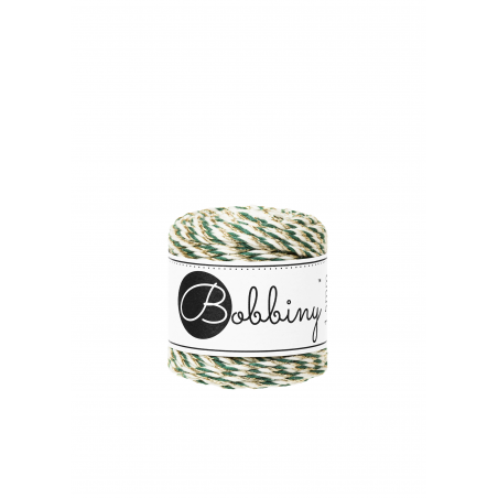 Holiday Green makramee-kordel 3ply 1.5mm 100m | Bobbiny