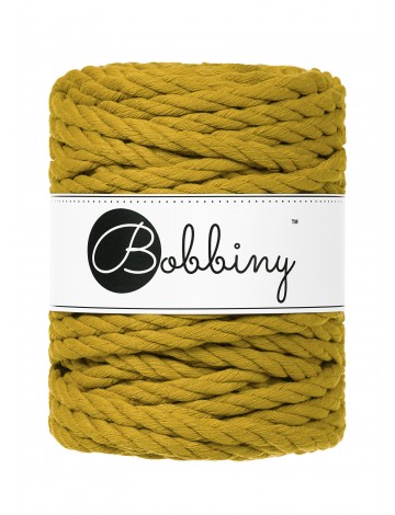 Spicy Yellow 3ply Macrame Rope 9mm 30m | BOBBINY