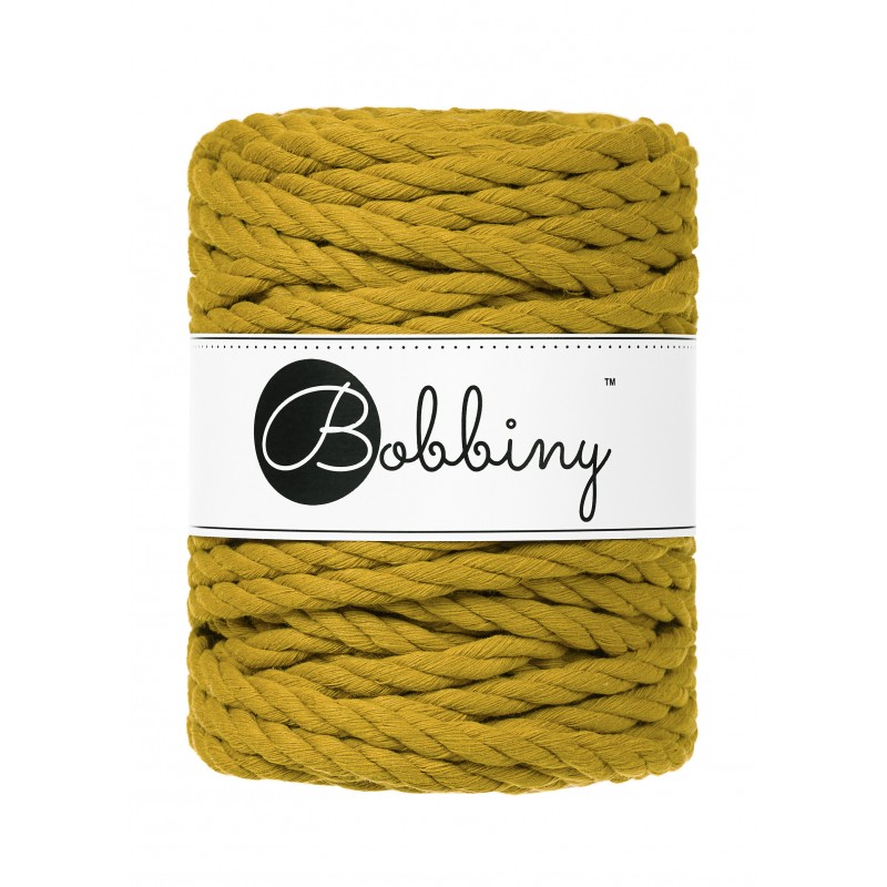 Spicy Yellow | Corde torsadée 3ply  9mm 100m | Bobbiny