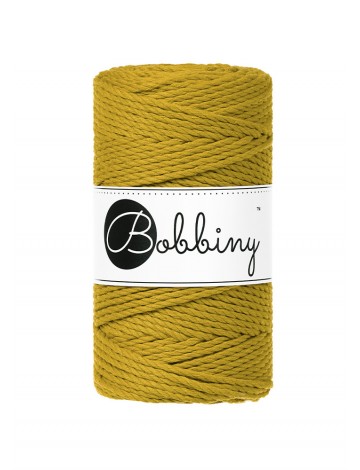 Spicy Yellow Macrame Rope 3ply 3mm 100m | BOBBINY