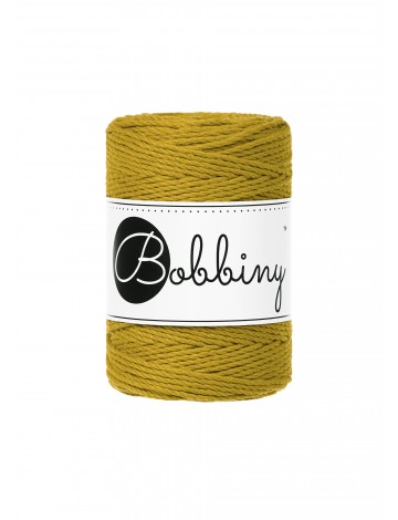 Spicy Yellow macrame cotton rope 3ply 1.5mm 100m | Bobbiny