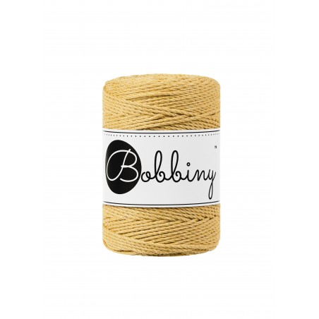 Honey macrame cotton rope 3ply 1.5mm 100m | Bobbiny