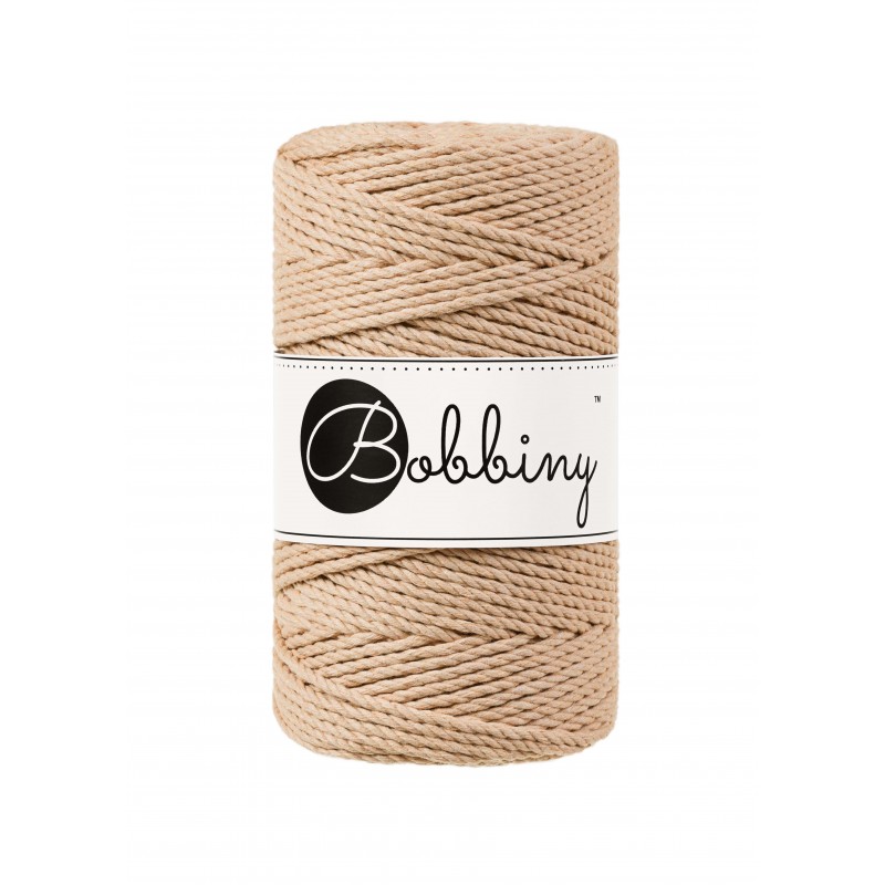Biscuit Makramee-Kordel 3ply 3 mm 100m | Bobbiny