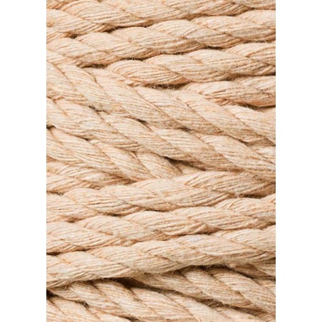 Biszkoptowy 3ply potrójnie skręcany 5mm 100m | BOBBINY