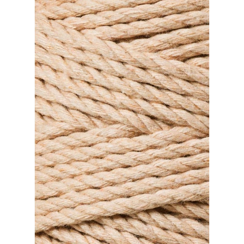 Biszkoptowy sznurek 3ply potrójnie skręcany 3mm | BOBBINY