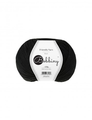 Friendly Yarn Black | Bobbiny