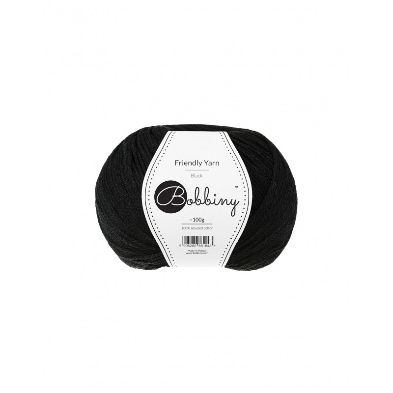 Friendly Yarn Black | Bobbiny