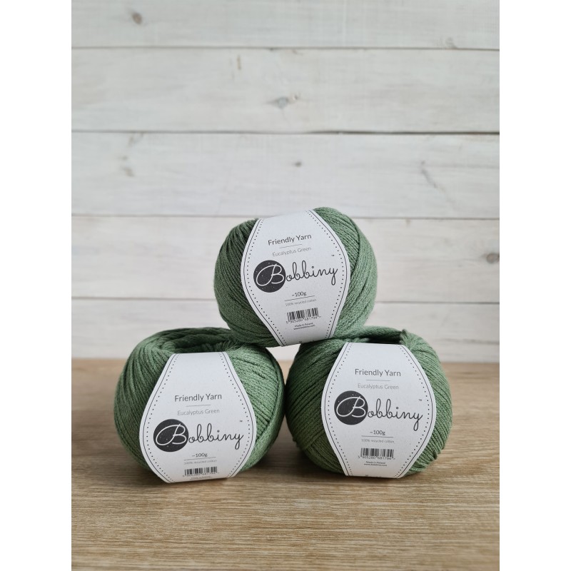 Friendly Yarn Eucalyptus Green| Bobbiny