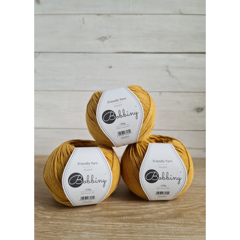 Friendly Yarn Mustard| Bobbiny
