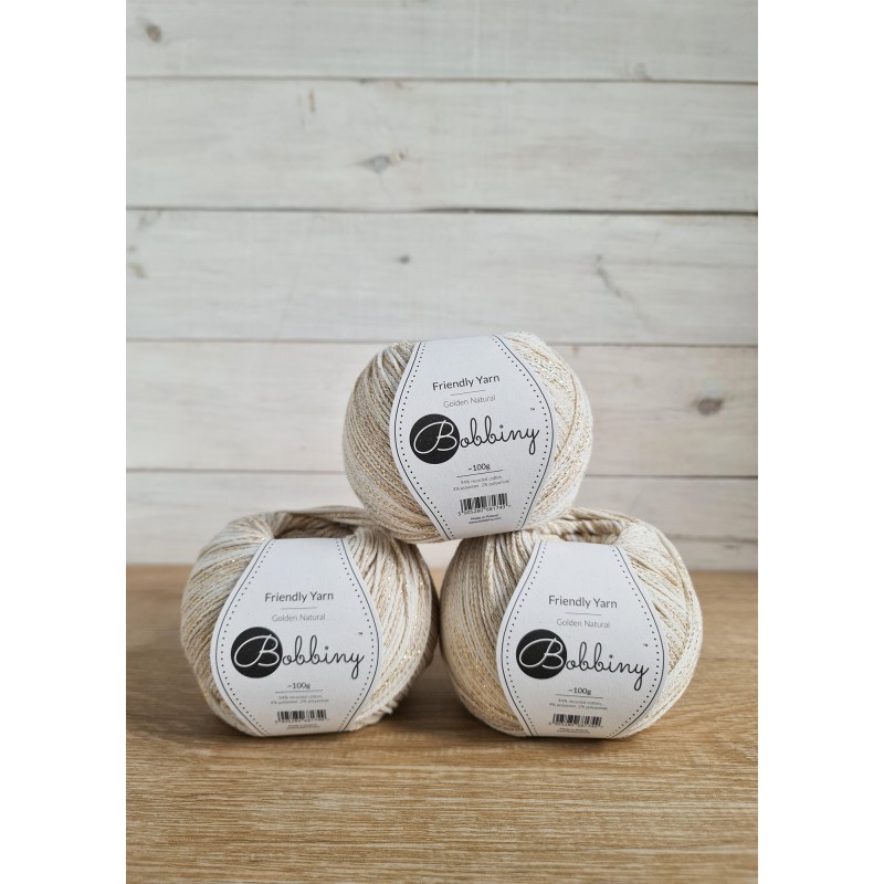 Włóczka Friendly Yarn Naturalne Złoto| Bobbiny