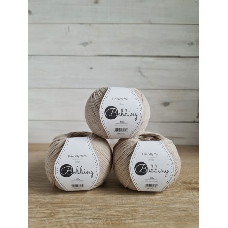 Friendly Yarn Beige| Bobbiny