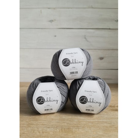 Włóczka Friendly Yarn Stalowy | Bobbiny