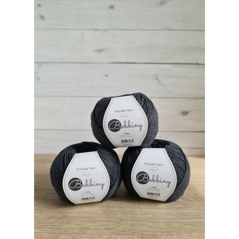 Friendly Yarn Charcoal | Bobbiny
