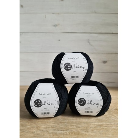 Friendly Yarn Black | Bobbiny