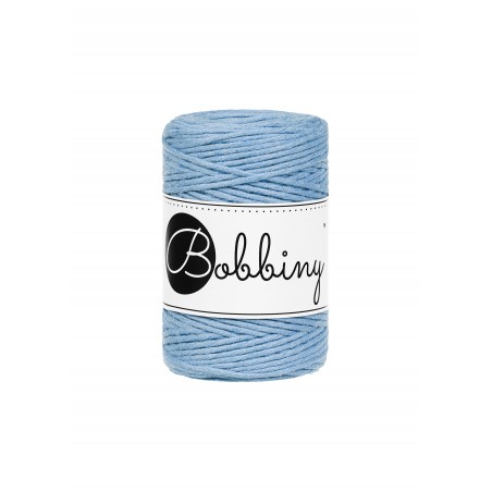 Perfect Blue single twist macrame cotton cord 1.5mm 100m | BOBBINY