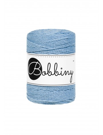 Perfect Blue macrame cotton rope 3ply 1.5mm 100m | Bobbiny
