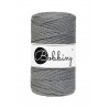 Ciemny Szary sznurek 3ply potrójnie skręcany 3mm | BOBBINY