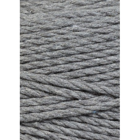 Stone Grey macrame cotton rope 3ply 1.5mm 100m | Bobbiny