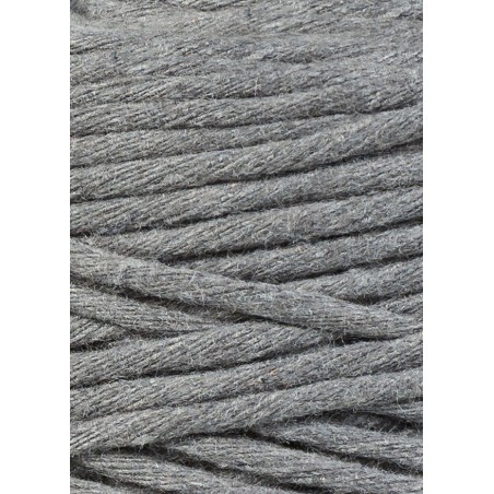 Stone Grey single twist macrame cotton cord 1.5mm 100m | BOBBINY