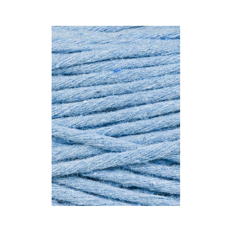 Perfect Blue single twist macrame cotton cord 1.5mm 100m | BOBBINY