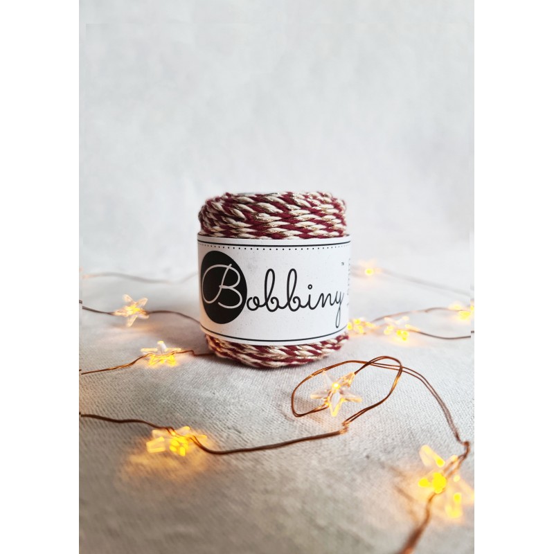 Holiday makramee-kordel 3ply 1.5mm 35m | Bobbiny