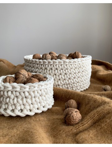 Crochet Baskets - DIY - Free Pattern - Bobbiny