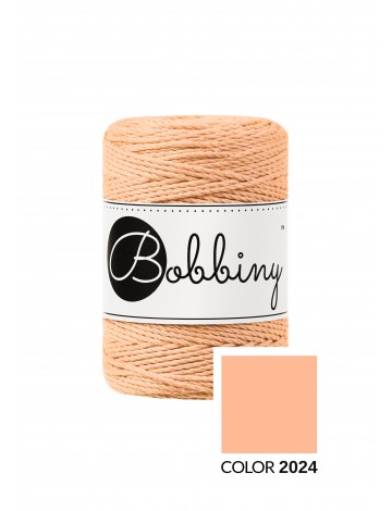 Peach Fuzz macrame cotton rope 3ply 1.5mm 100m | Bobbiny