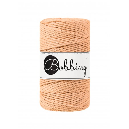 Brzoskwiniowy sznurek 3ply potrójnie skręcany 3mm | BOBBINY
