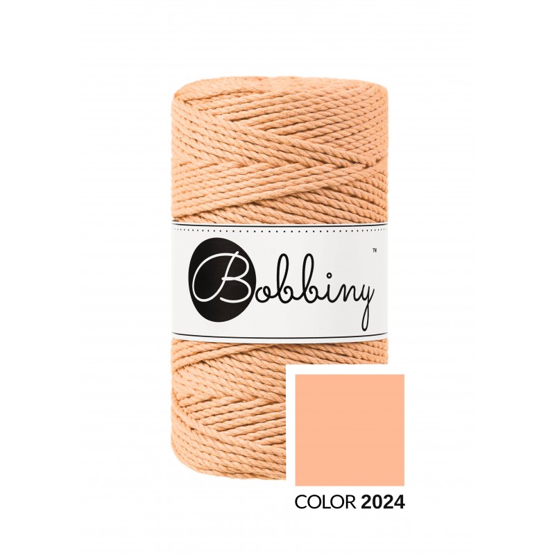 Peach Fuzz Makramee-Kordel 3ply 3 mm 100m | Bobbiny