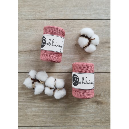 Peony single twist macrame cotton cord 1.5mm 100m | BOBBINY
