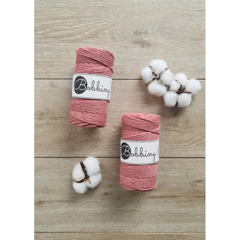 Piwonia bawełniany sznurek 3mm 100m| BOBBINY