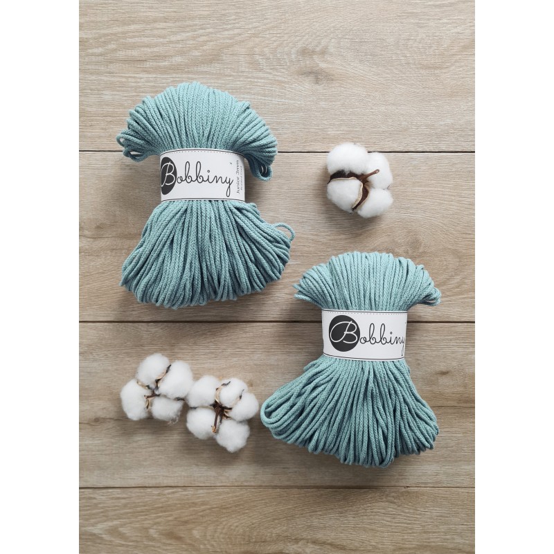 Duck Egg Blue cotton cord 3mm 100m | BOBBINY