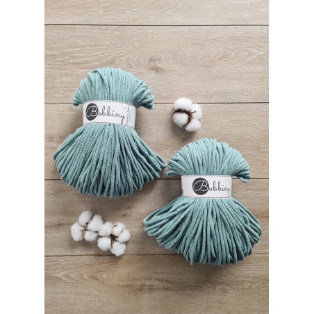 Brudny Błękit Sznurek pleciony 5mm 100m do makramy | BOBBINY