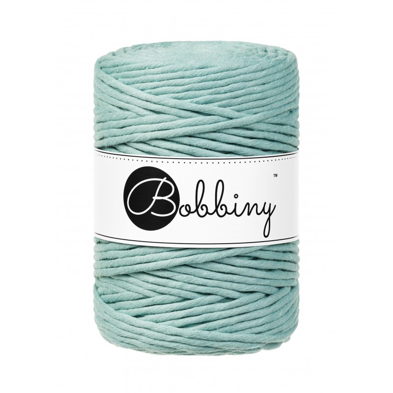 Duck Egg Blue Makramee-Kordel 5 mm 100m | Bobbiny