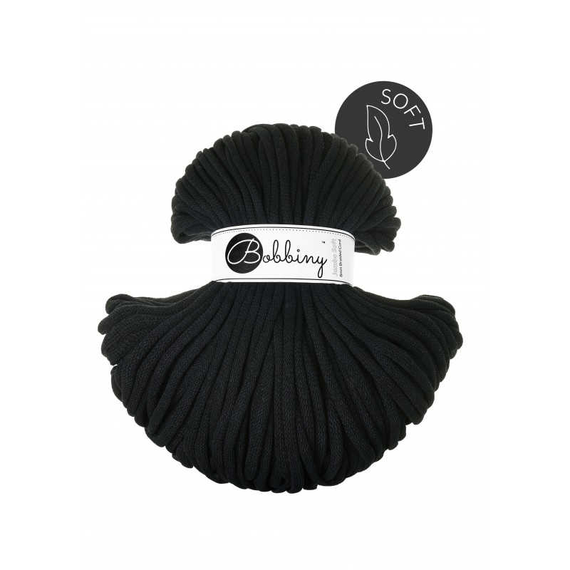 Black Flechtkordeln 8mm 100m | Jumbo Soft | Bobbiny