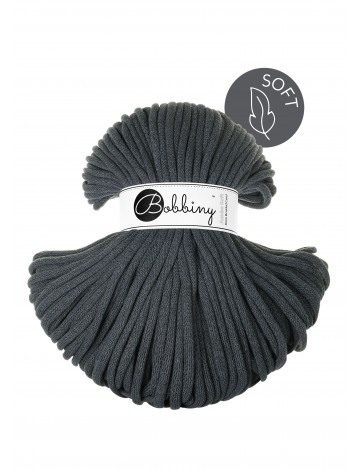 Grafitowy Sznurek Pleciony 8mm 100m | Jumbo Soft | Bobbiny