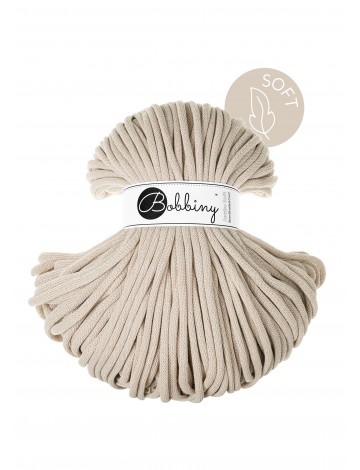 Beige Braided Cord 8mm 100m | Jumbo Soft | Bobbiny