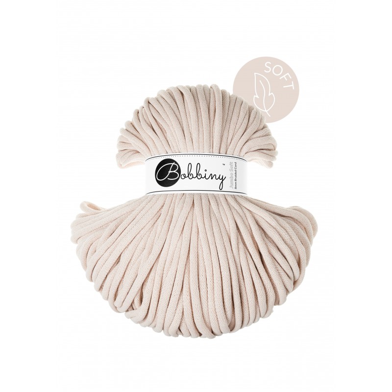 Nude Flechtkordeln 8mm 100m | Jumbo Soft | Bobbiny