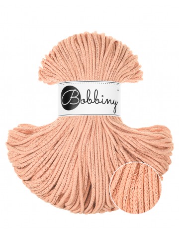 Unicolor Peach Fuzz cotton cord 3mm 100m | BOBBINY