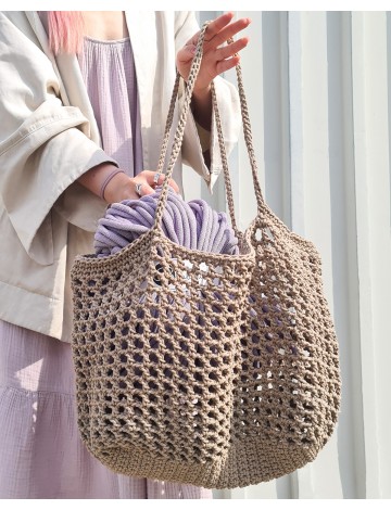 Summer Tote Bag | DIY | Free Pattern | Bobbiny | Crochet