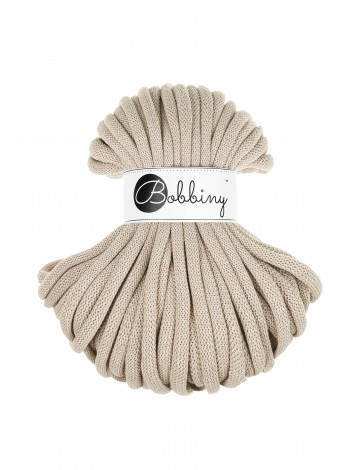 Beige Jumbo- Flechtkordel 9 mm 30 m – Premiumschnur für Handarbeiten