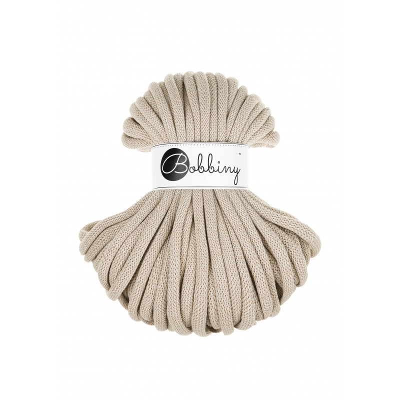 Beige Corde Tressé eJumbo 9mm 30m - Cordon Premium pour l'Artisanat