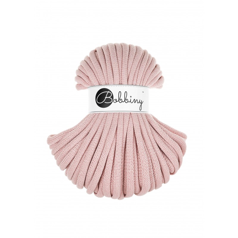 Pastel Pink Corde Tressé eJumbo 9mm 30m - Cordon Premium pour l'Artisanat