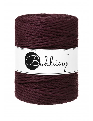 Burgundy 3ply Macrame Rope 5mm 100m | BOBBINY