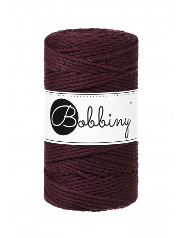 Burgundy | Corde torsadée 3ply 3mm 100m | Bobbiny
