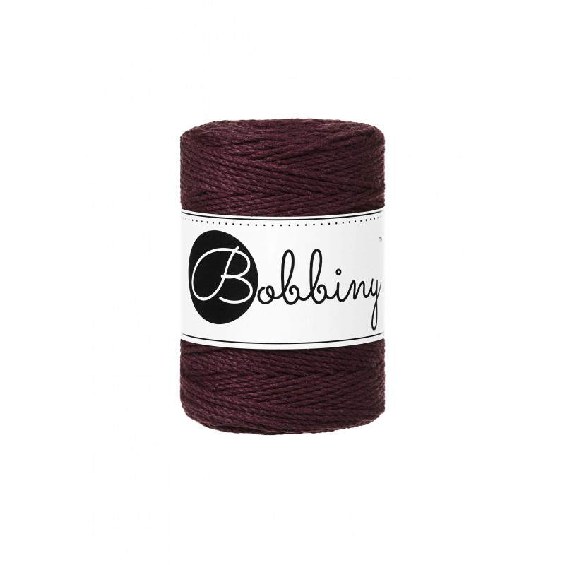 Burgundowy sznurek do makramy 3ply 1.5mm 100m | Bobbiny