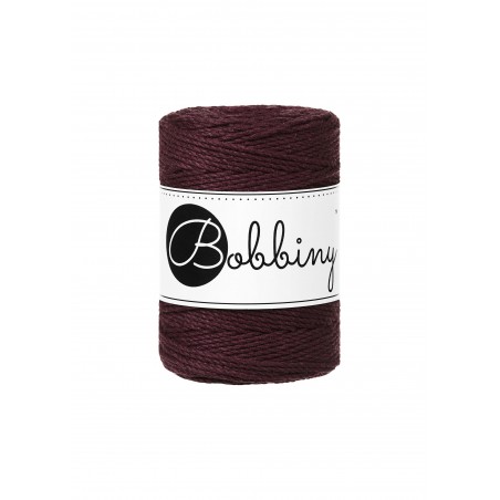 Burgundowy sznurek do makramy 3ply 1.5mm 100m | Bobbiny