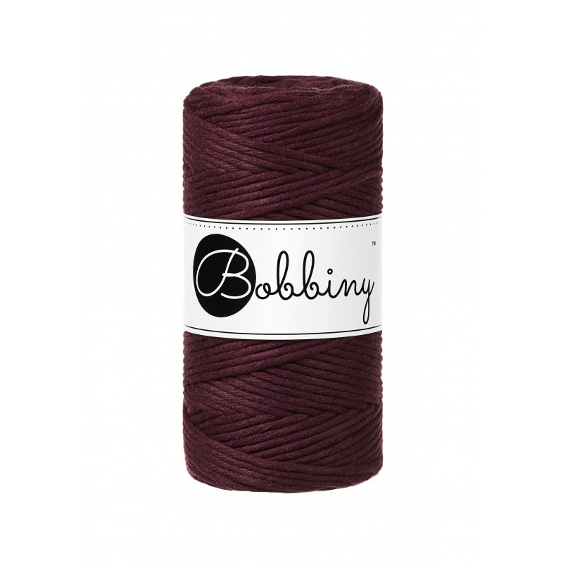 Burgundy Macrame Cord 3mm 100m | BOBBINY