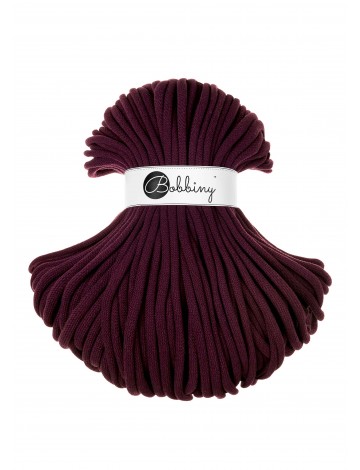 Burgundy cotton cord 9mm jumbo 100m | BOBBINY