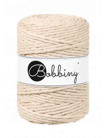 Warm Beige Macrame Cord 5mm 100m | BOBBINY
